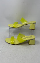 Load image into Gallery viewer, Calvin Klein Womens Neon Green Open Toe Block Slide Heels Size 9M