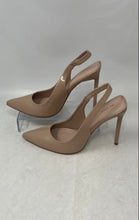 Load image into Gallery viewer, Aldo Womens Lysandre Beige Leather Pointed Toe Slip-On Slingback Heels Size 8