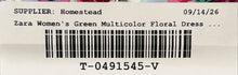 Load image into Gallery viewer, Zara Womens Green Multicolor Floral Strapless Midi Fit & Flare Dress Size M