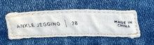 Load image into Gallery viewer, Pacsun Womens Blue Medium Wash Stretch Skinny Leg Ankle Jegging Jeans Size 28