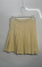Load image into Gallery viewer, Zara Womens Yellow Side Zip Short Tennis Pleated Skirt Size Small