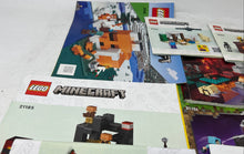 Load image into Gallery viewer, LEGO Minecraft Multicolor Instruction Manuals Books Lot Of 9 Pcs
