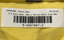 Load image into Gallery viewer, U.S Polo Assn. Mens Yellow Short Sleeve Collared Polo Shirt Size XXL