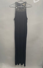 Load image into Gallery viewer, Michael Kors Womens Blue Embellished Sleeveless Scoop Neck Maxi Dress Size Small