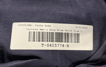 Load image into Gallery viewer, Lacoste Mens Navy Blue Long Sleeve Spread Collar Golf Polo Shirt Size 3