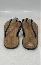 Load image into Gallery viewer, Michael Kors Womens Black Gold Slip-On Thong Sandals Size 8M