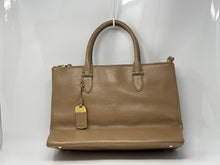 Load image into Gallery viewer, Authentic Lauren Ralph Lauren Womens Newbury Brown Leather Satchel Bag Damaged