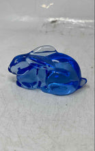 Load image into Gallery viewer, Art Glass Cobalt Blue Collectible Home Decor Rabbit Figurine