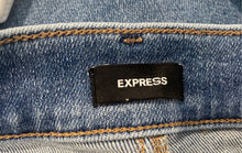 Load image into Gallery viewer, Express Womens Blue Denim Medium Wash Pockets Skinny Leg Jeans Size 8R