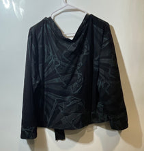 Load image into Gallery viewer, Diesel Womens Black Geometric Scoop Neck Long Sleeve Pullover Blouse Top Size XS