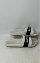 Load image into Gallery viewer, Lacoste Womens Croco 7-41CFA0011042 White Slip-On Open Toe Slide Sandals Size 8