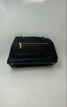 Load image into Gallery viewer, Anne Klein Womens Black Gold-Tone Leather Inner Pockets Shoulder Bag w/ Tags