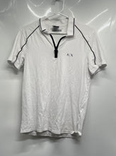 Load image into Gallery viewer, Armani Exchange Mens White Short Sleeve Collared Polo Shirt Size S