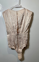 Load image into Gallery viewer, Zara Womens Light Pink Satin Sleeveless Cowl Neck Bodysuit Blouse Top Size XS