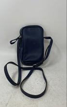 Load image into Gallery viewer, Nautica Womens Navy Blue Pebbled Embroidered Logo Zipper Phone Crossbody Purse