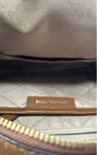 Load image into Gallery viewer, Michael Kors Womens Jessa Brown Pebbled Leather Adjustable Strap Zipper Backpack