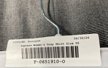 Load image into Gallery viewer, Express Womens Gray Striped Side Zip Knee Length Straight & Pencil Skirt Size 00