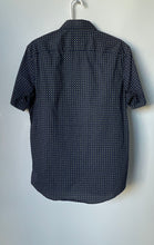 Load image into Gallery viewer, Michael Kors Mens Blue Monogram Print Slim Fit Button-Up Shirt No Size