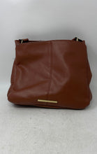 Load image into Gallery viewer, Steve Madden Womens Brown Pebbled Leather Adjustable Strap Zip Top Crossbody Bag