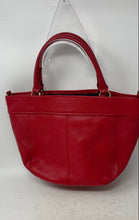 Load image into Gallery viewer, Tommy Hilfiger Womens Red Pebbled Leather Top Handle Satchel Handbag