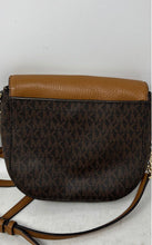 Load image into Gallery viewer, Michael Kors Womens Mott Brown Signature Adjustable Strap Dome Crossbody Bag