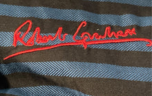 Load image into Gallery viewer, Robert Graham Mens Blue Black Striped Long Sleeve Button-Up Shirt Size 3XL