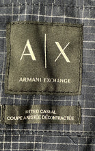 Load image into Gallery viewer, Armani Exchange Mens Blue Plaid Long Sleeve Collared Button-Up Shirt Size Small