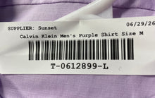 Load image into Gallery viewer, Calvin Klein Mens Purple Long Sleeve Extreme Slim Stretch Dress Shirt Size M