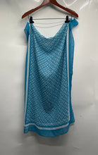 Load image into Gallery viewer, Calvin Klein Womens Blue White Chain Print Oblong Rectangle Scarf With Tags