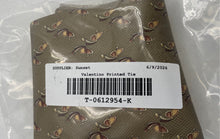 Load image into Gallery viewer, Valentino Mens Beige Printed Adjustable Keeper Loop Designer Tie