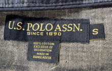 Load image into Gallery viewer, U.S.Polo Assn. Mens Blue Plaid Cotton Long Sleeve Button-Up Shirt Size Small