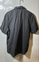 Load image into Gallery viewer, Zara Mens Gray Cotton Short Sleeve Regular Fit Collared Button-Up Shirt Size L
