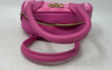 Load image into Gallery viewer, Juicy Couture Womens Pink Monogram Faux Leather Glitter Small Satchel Purse