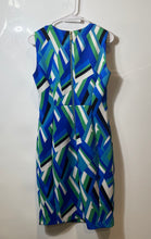 Load image into Gallery viewer, Calvin Klein Womens Multicolor Geometric Print Sleeveless Sheath Dress Size 6