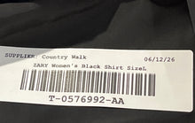 Load image into Gallery viewer, ZARA Womens Black Short Sleeve Cropped Blouse Top Size Large