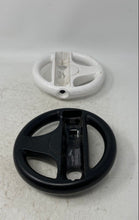Load image into Gallery viewer, Lot Of 2 Pieces Nintendo Wii Black White Motion Plus Steering Wheel Controllers