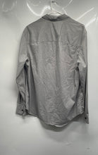 Load image into Gallery viewer, Calvin Klein Mens Gray Striped Printed Long Sleeve Button-Up Shirt Size Small