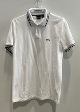 Load image into Gallery viewer, Hugo Boss Mens White Slim Fit Stretch Collared Golf Polo Shirt Size Medium