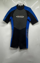 Load image into Gallery viewer, Tilos Titanium Mens Black Blue Gray Back Zip 2.2mm Short Wetsuit Size ML