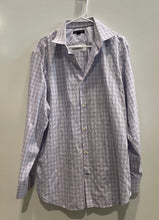 Load image into Gallery viewer, Banana Republic Mens Blue Plaid Long Sleeve Non-Iron Slim Fit Dress Shirt Sz XL