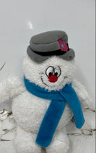 Load image into Gallery viewer, Vintage Kids Preferred Cuteeze Frosty The Snowman Plush Toy Wearing Blue Scarf