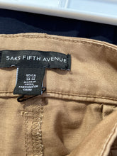 Load image into Gallery viewer, Saks Fifth Avenue Mens Brown Flat Front Pockets Straight Leg Chino Pants Size 34