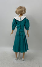 Load image into Gallery viewer, Blonde Hair Blue Eyes Princess Diana Play Doll In Green Dress With Display Stand