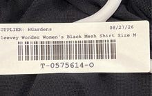 Load image into Gallery viewer, Sleevey Wonder Womens Black Mesh Cropped Blouse Top Size Medium With Tag