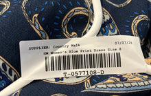 Load image into Gallery viewer, H&M Womens Blue Paisley Print Long Sleeve Button Tunic Shift Dress Size 8