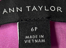 Load image into Gallery viewer, Ann Taylor Womens Pink Long Sleeve Single-Breasted One-Button Blazer Size 6P