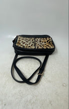 Load image into Gallery viewer, Authentic Tory Burch Womens Multicolor Leopard Print Lined Crossbody Bag Damaged