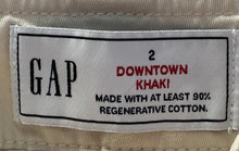 Load image into Gallery viewer, Gap Womens Khaki Downtown Flat Front Pockets Straight Leg Chino Pants Size 2