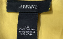 Load image into Gallery viewer, Alfani Womens Yellow Cotton Sleeveless Cutout Round Neck Blouse Top Size 14