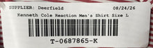 Load image into Gallery viewer, Kenneth Cole Reaction Mens Red White Striped Cotton Button-Up Shirt Size L